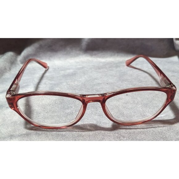ABS Pink Translucent Retro Reading GLasses - Picture 1 of 10
